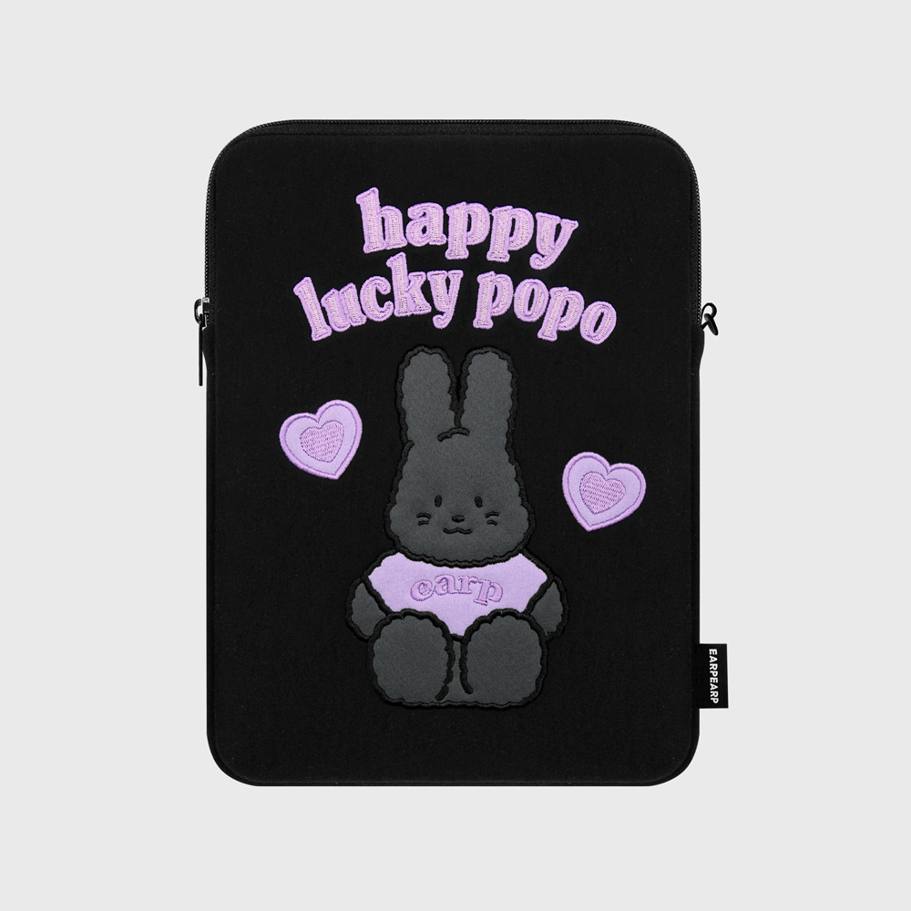 HAPPY LUCKY POPO-BLACK(아이패드 파우치)